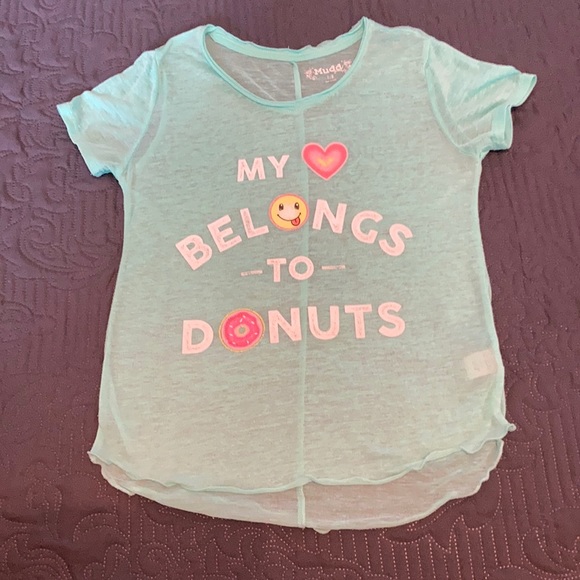 Mudd Other - Mudd mint green sheer short sleeve donut T-shirt | girls 7/8 | light weight